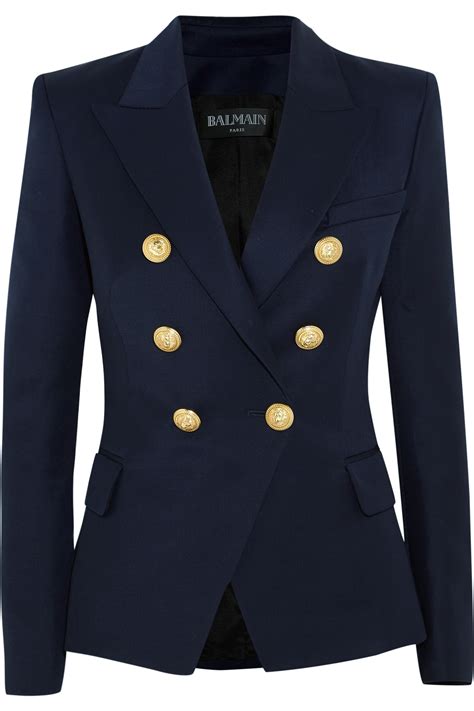 tailored navy blue blazer women.